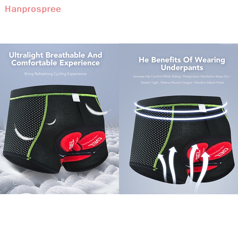 Quần Short Đi Xe Đạp Có Đệm Gel Chống Sốc Dạng Lưới Thoáng Khí Hanprospree > Cho Nam