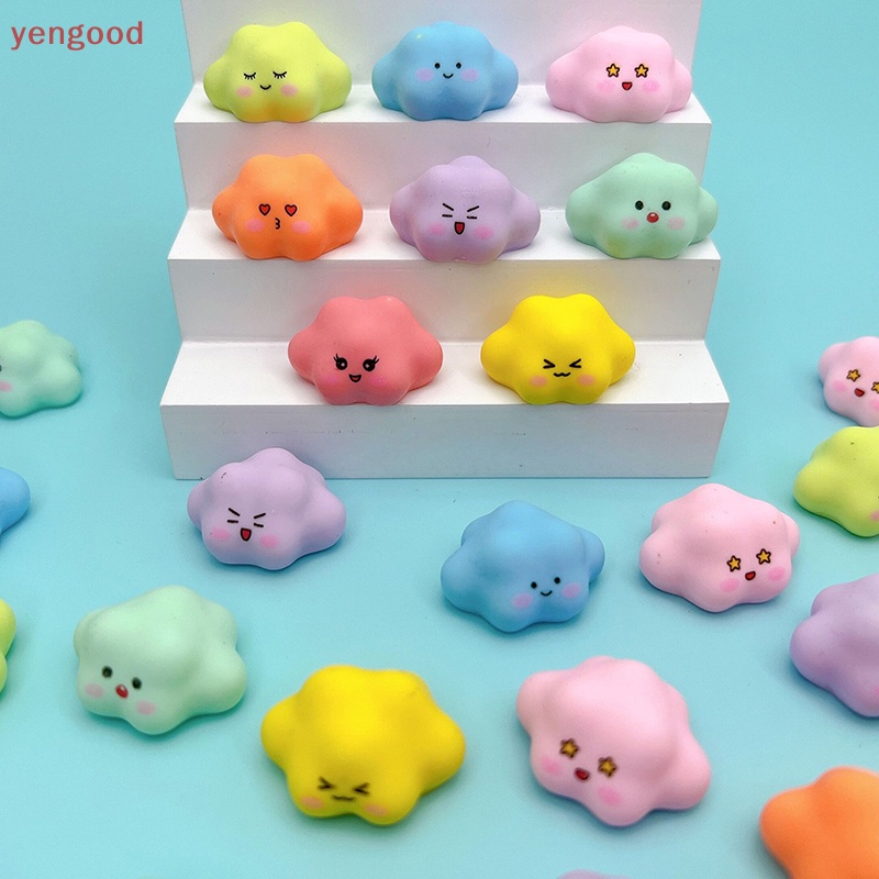 1 Đồ trang trí Đám Mây Mini Bằng Nhựa Huỳnh Quang Trang Trí Nhà Búp Bê