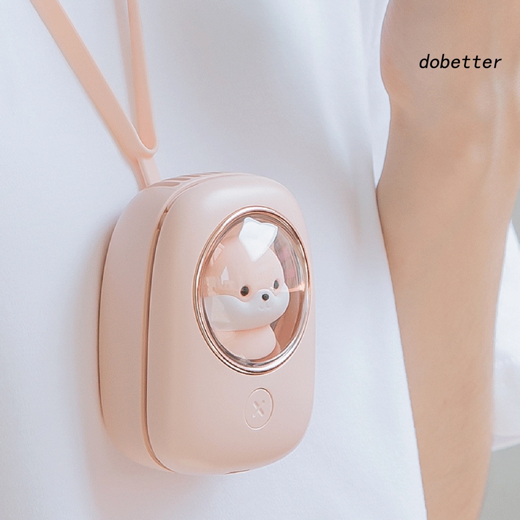 Quạt Làm Mát Đeo Cổ 3 Tốc Độ Rảnh Tay Kèm Sạc USB Tiện Dụng Cho Mùa Hè