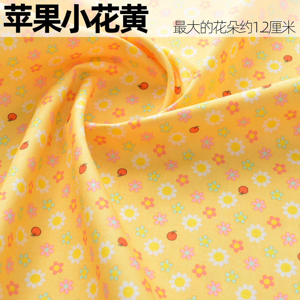 Vải Cotton Họa Tiết Trái Dâu Hoạt Hình Dễ Thương Dùng May Vá DIY