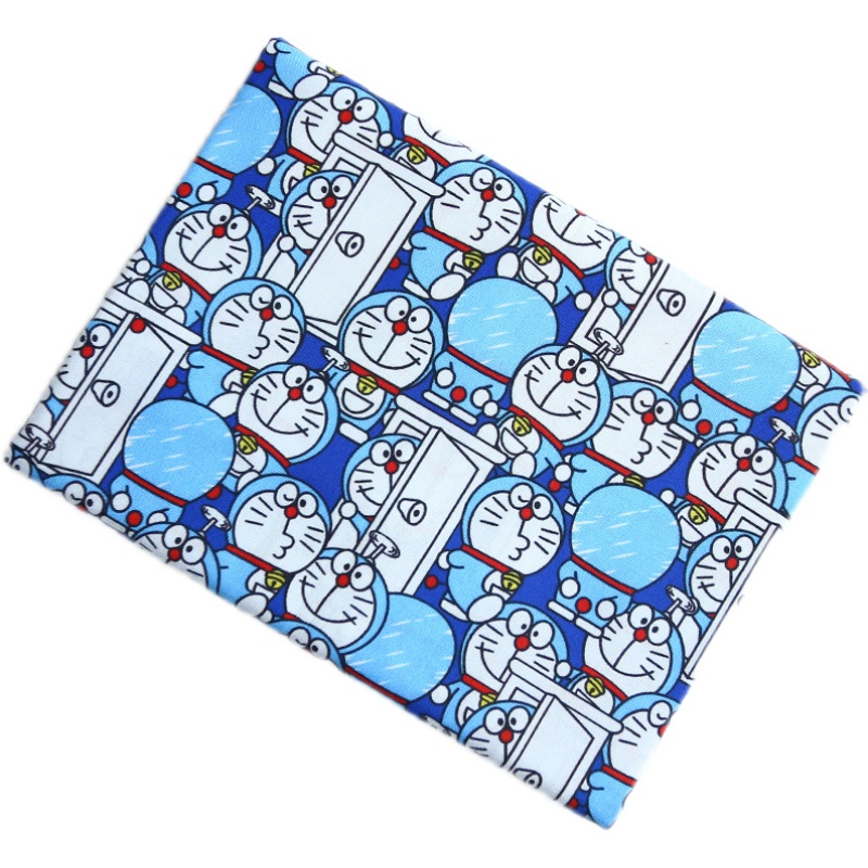 Vải Cotton Họa Tiết Mèo Hoạt Hình Dùng May Vá Thủ Công DIY