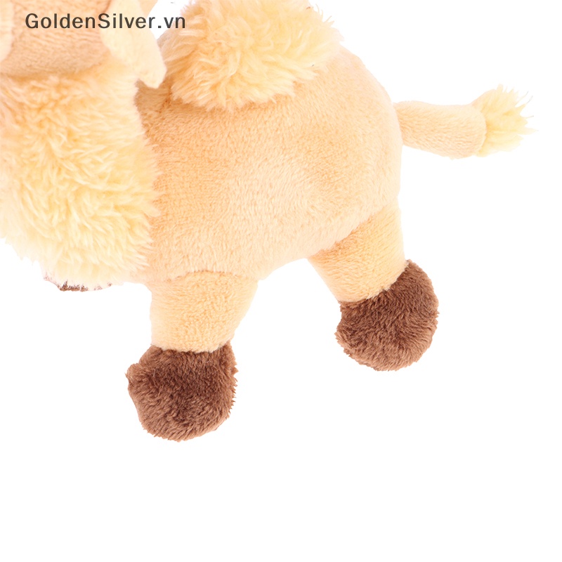 Móc Khóa Hình Lạc Đà Alpaca Nhồi Bông Màu Vàng Kim Dễ Thương