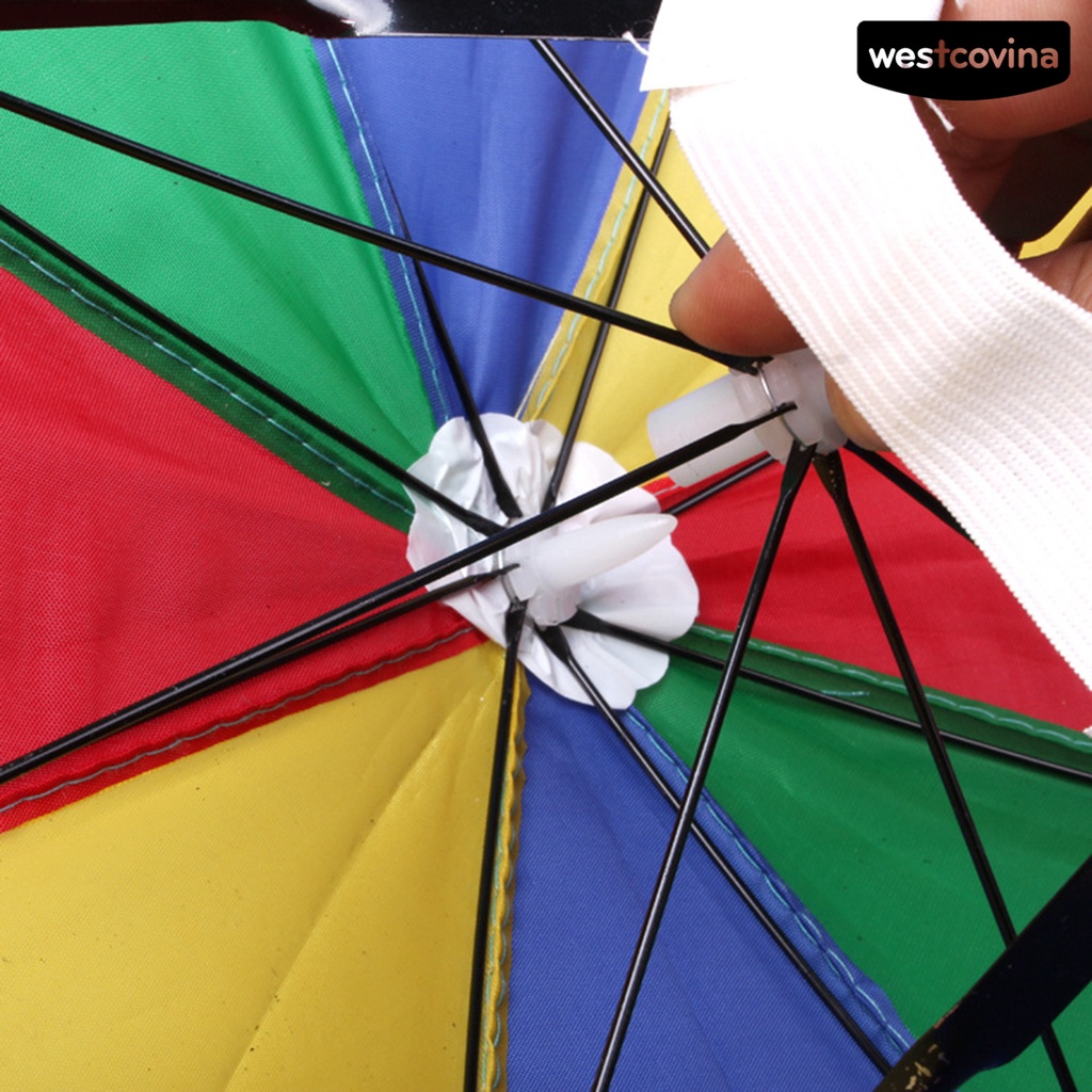 [COD]☁Mũ Dù Rộng Vành Bằng Nylon Chống Nước Màu Sáng