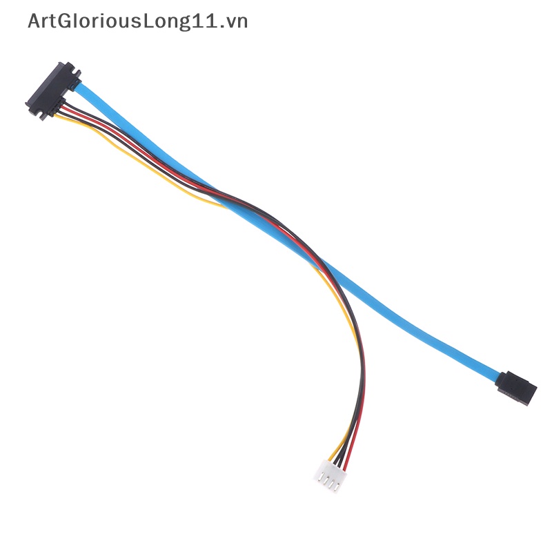 Dây Cáp Tích Hợp Nguồn Ổ Cứng 4Pin SATA 3.0 Male Sang SATA 22Pin (7 + 15Pin) 40cm.