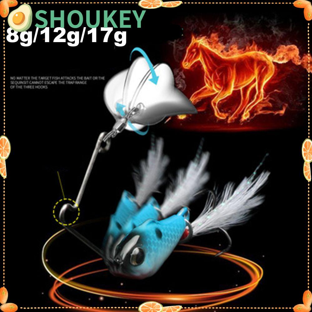 Mồi Câu Cá Giả Bằng Kim Loại Có Móc Xoay Được SHOUKEY