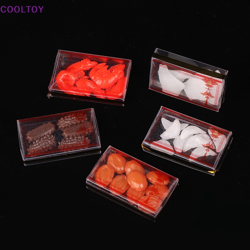 Cooltoy 1 Bộ Đồ Chơi Mô Hình Cá Mập / Vây Cá Mập / Tôm / Dưa Leo Tỷ Lệ 1: 12 Trang Trí Nhà Búp Bê