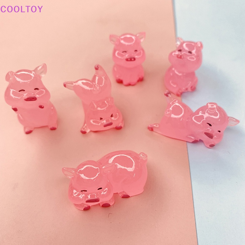Cooltoy Đồ Chơi Mô Phỏng Hình Chú Heo Bằng Resin Phát Sáng Dễ Thương DIY