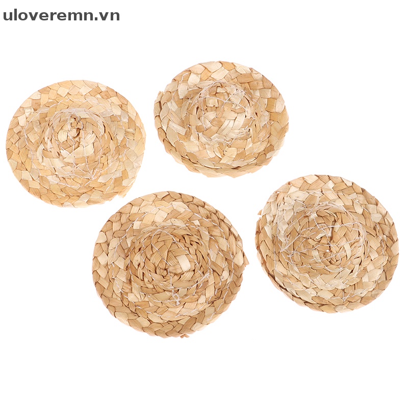 Bộ 2 Nón Rơm Mini Xinh Xắn Cho Nhà Búp Bê 5.5cm