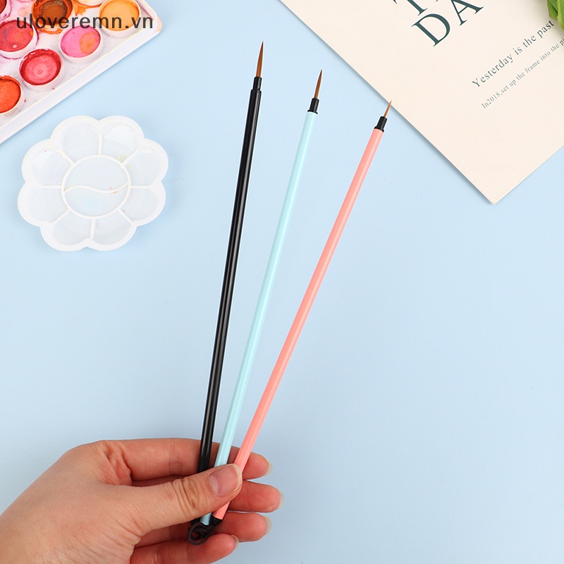 Set 3 Cọ Vẽ Trang Trí Móng Tay Nghệ Thuật Uloveremn Bằng Thép Nylon Bền Màu Sắc Đẹp Mắt