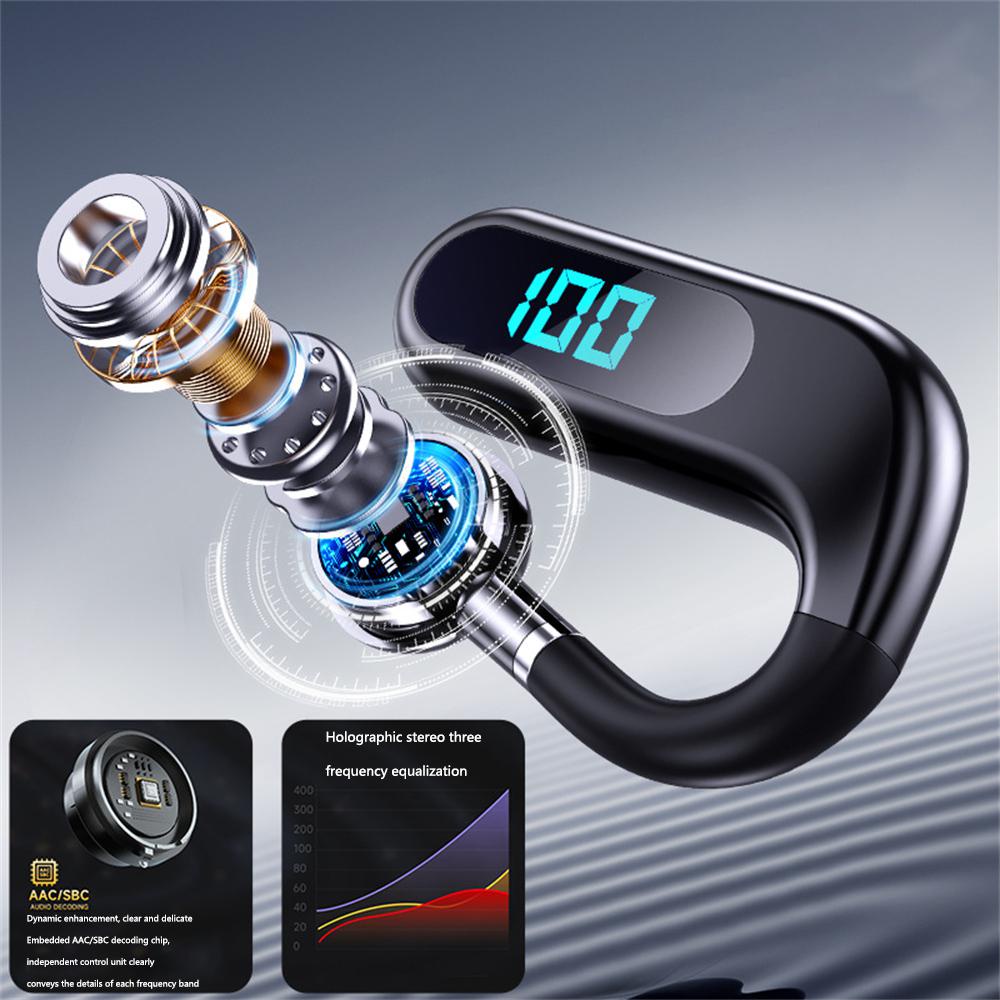 Tai Nghe Bluetooth Không Dây Dạng Móc Vành Tai Chống Thấm Nước Chuyên Dụng Trong Thể Thao