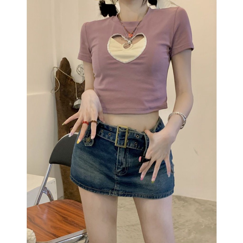 Áo baby tee Thun croptop 100% Cotton Tay Ngắn Thời Trang Mùa Hè Cho Nữ