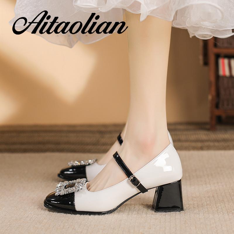 Giày Cao Gót 5.5cm Da Bóng Đế Mềm Thời Trang Cho Nữ