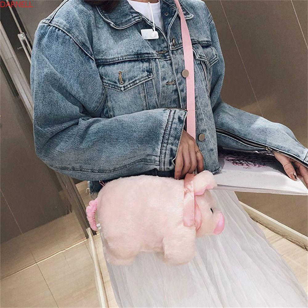 Túi Đeo Chéo DARNELL Phủ Lông Mềm Mại Thời Trang Xinh Xắn Cho Nữ