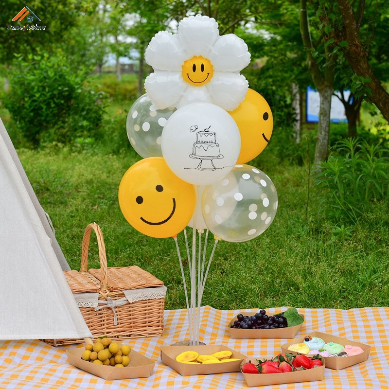 Bong Bóng Trong Suốt Hình Mặt Cười Dễ Thương Trang Trí Tiệc