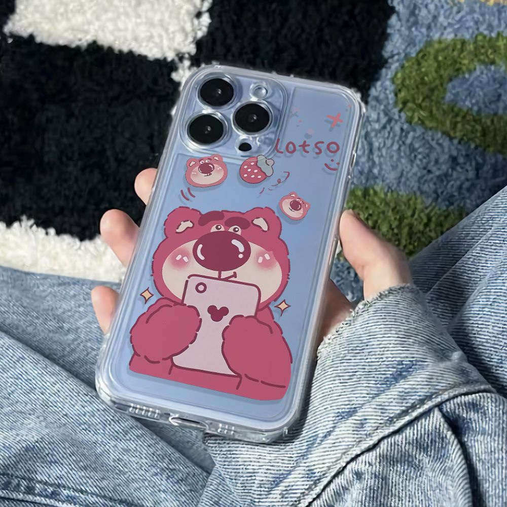 ✅Ốp Điện Thoại Dẻo Họa Tiết Gấu &amp; Dâu Tây Dễ Thương Chống Sốc Cho iPhone12 Plus6In 78 14promax 1113