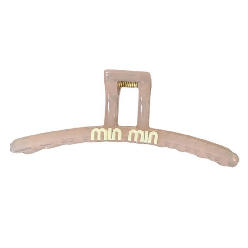 Kẹp Tóc Dài 12CM Bằng Acrylic Trong Suốt In Chữ Phong Cách Retro Ngọt Ngào Cho Nữ