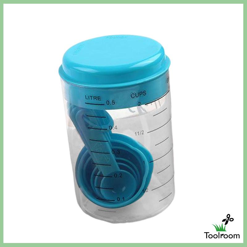 Bộ 7 Cốc Đo Lường Kèm Muỗng Đo Lường Sử Dụng Cho Trà Sữa Bột