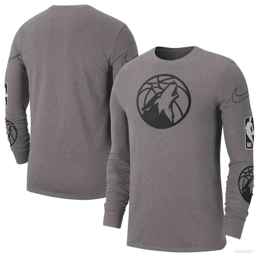 Áo Thun Bóng Rổ NBA Timberwolves Tay Dài Phong Cách Thời Trang Mới 2023 Có Size Lớn