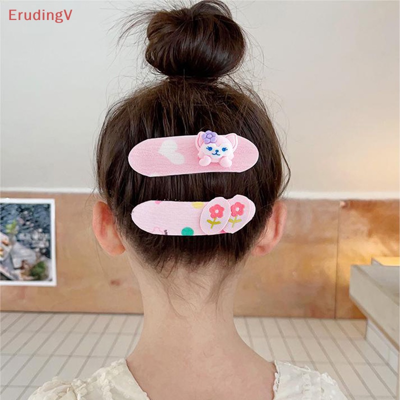 Bộ 4 Kẹp Tóc Họa Tiết Hoạt Hình Dễ Thương Cho Bé Gái