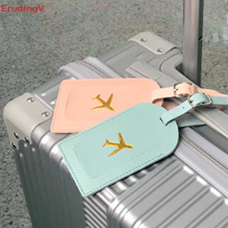 Set 1 Nhãn Đánh Dấu Ghi Tên ID Hành Lý Du Lịch Bằng Da PU