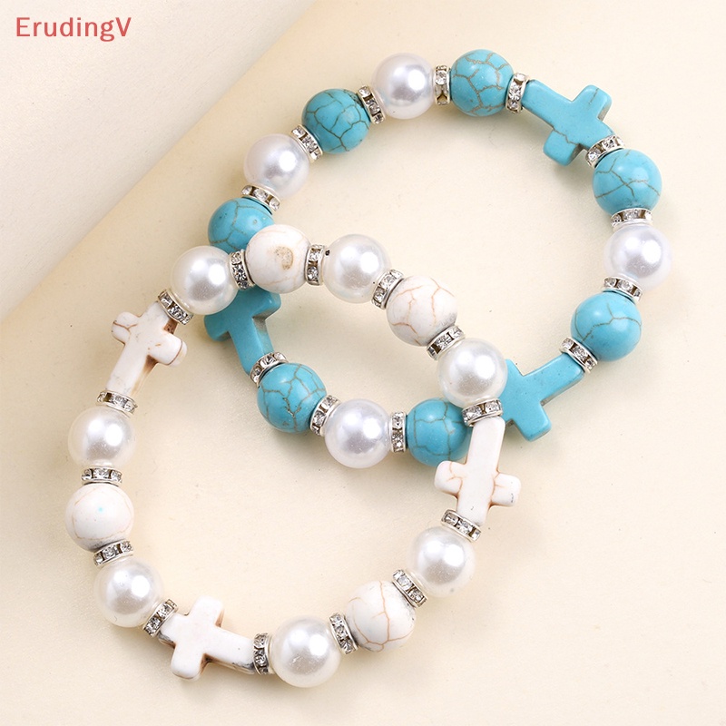 [ErudingV] Vòng Tay Chuỗi Hạt Ngọc Trai Co Giãn Phong Cách Punk Thời Trang Cho Nam [Mới]