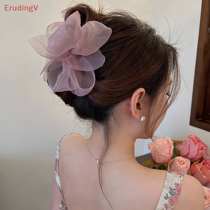 [ErudingV] Kẹp Tóc Thắt Nơ Lưới Cài Tóc Đuôi Ngựa Thanh Lịch Cho Nữ [Mới]