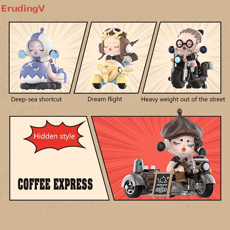 [ErudingV] 1 Đồ Chơi Xe Hơi Hộp Bí Ẩn Hình Đầu Lâu MART Skullpanda Laid Dễ Thương