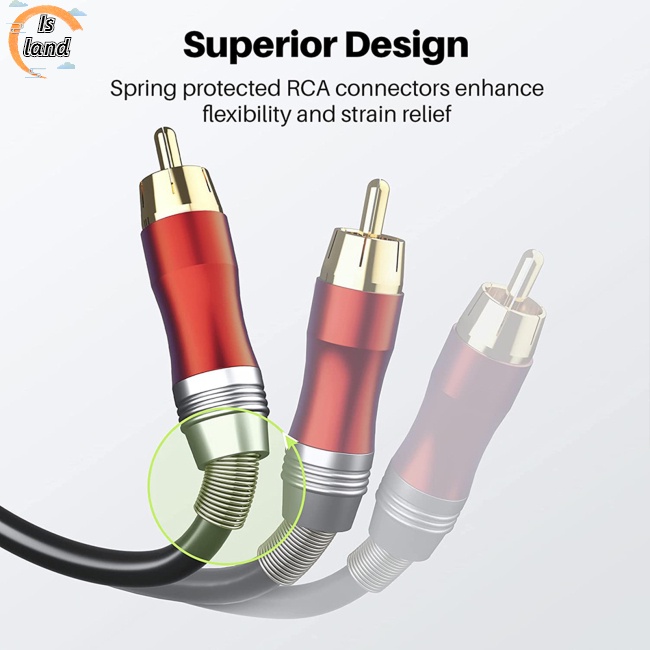 Dây Cáp Âm Thanh Xlr Kép 3-pin Sang Dual Rca