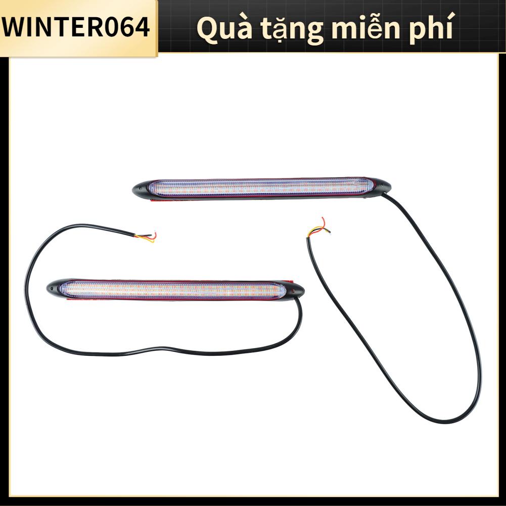 Winter064 2 Chiếc Đèn Pha Dải Chạy Ban Ngày LED Tín Hiệu Hai Màu Trắng Và Vàng