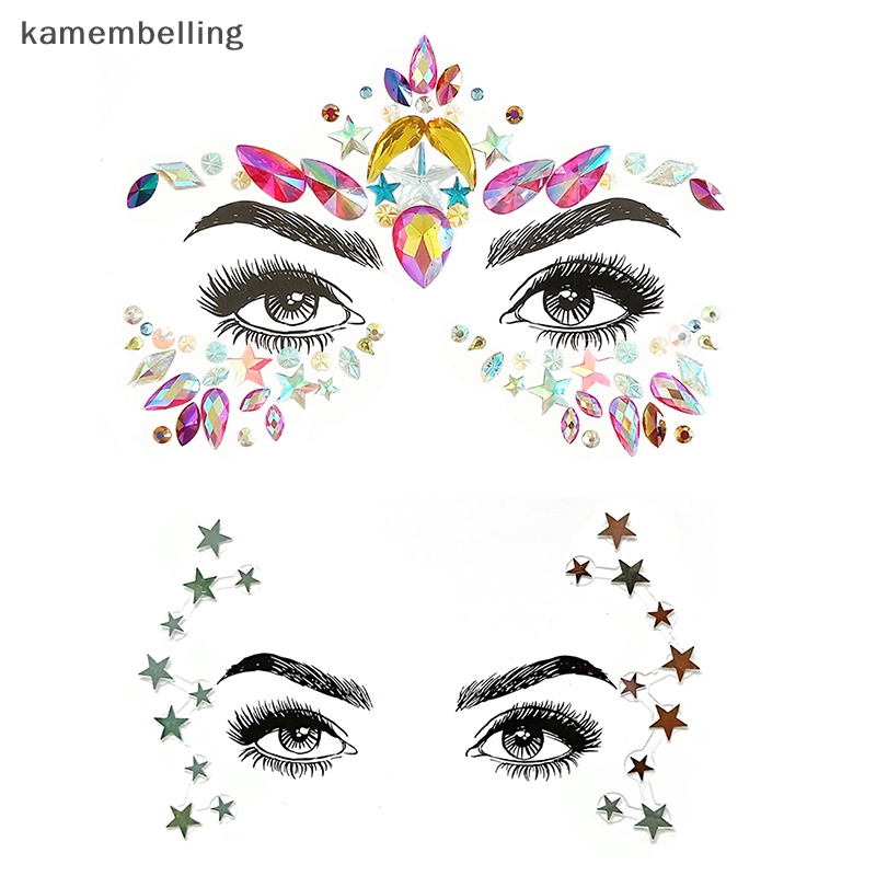 Kamembelling Đá Dán Mặt Trang Sức Tự Dính Họa Tiết Mardi Gras EN