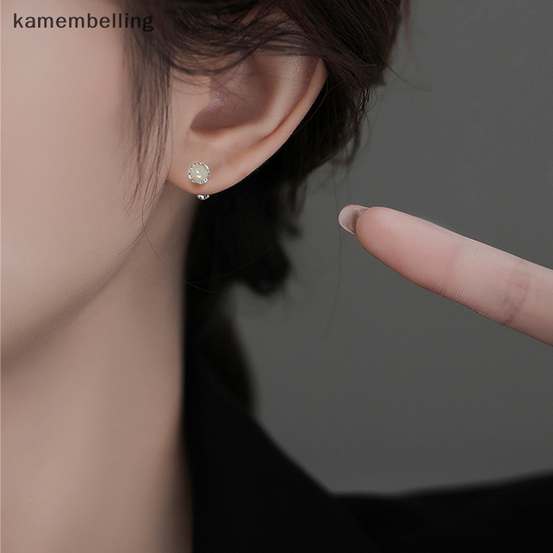 1 Đôi Khuyên Tai Ngọc Bích Dạng Xoắn Ốc Cho Nữ