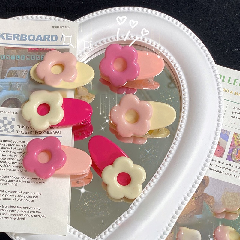 Kẹp Tóc Mái Bằng Vải Hoa Màu Hồng Dễ Thương Dành Cho Bạn Gái