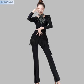 Trang Phục Khiêu Vũ Latin Phối Tua Rua Dành Cho Nữ