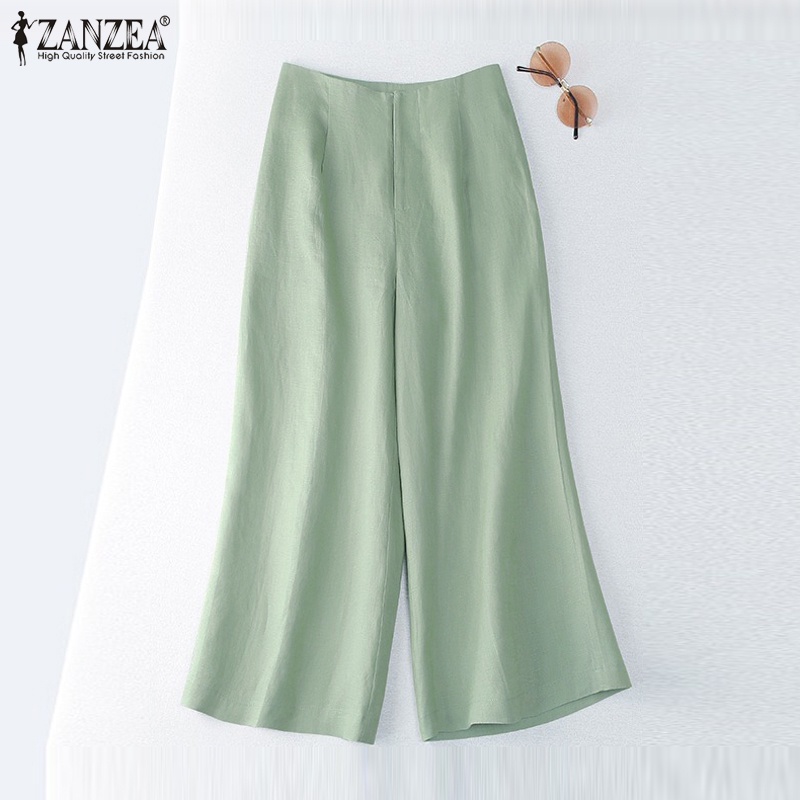Zanzea Quần Cotton Có Túi Trước Thời Trang Hàn Quốc Cho Nữ