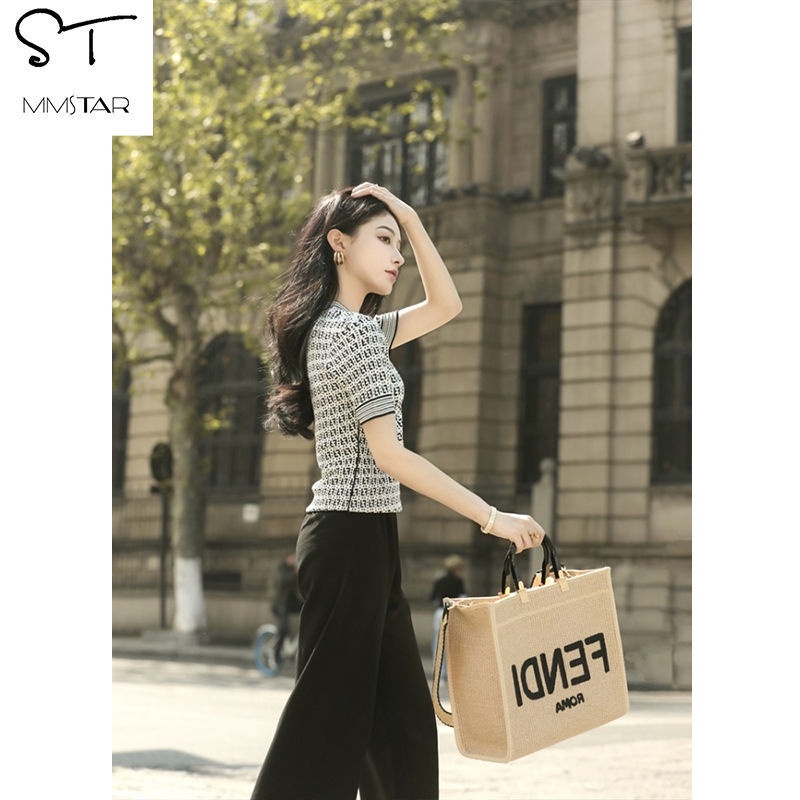 Áo Thun Lụa Lạnh Tay Ngắn Thời Trang Mùa Hè Dành Cho Nữ