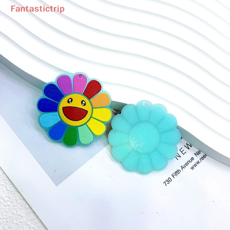 [Fantastictrip] Móc Khóa Acrylic Phát Quang 45mm Hình Hoa Hướng Dương Nhiều Màu Mới