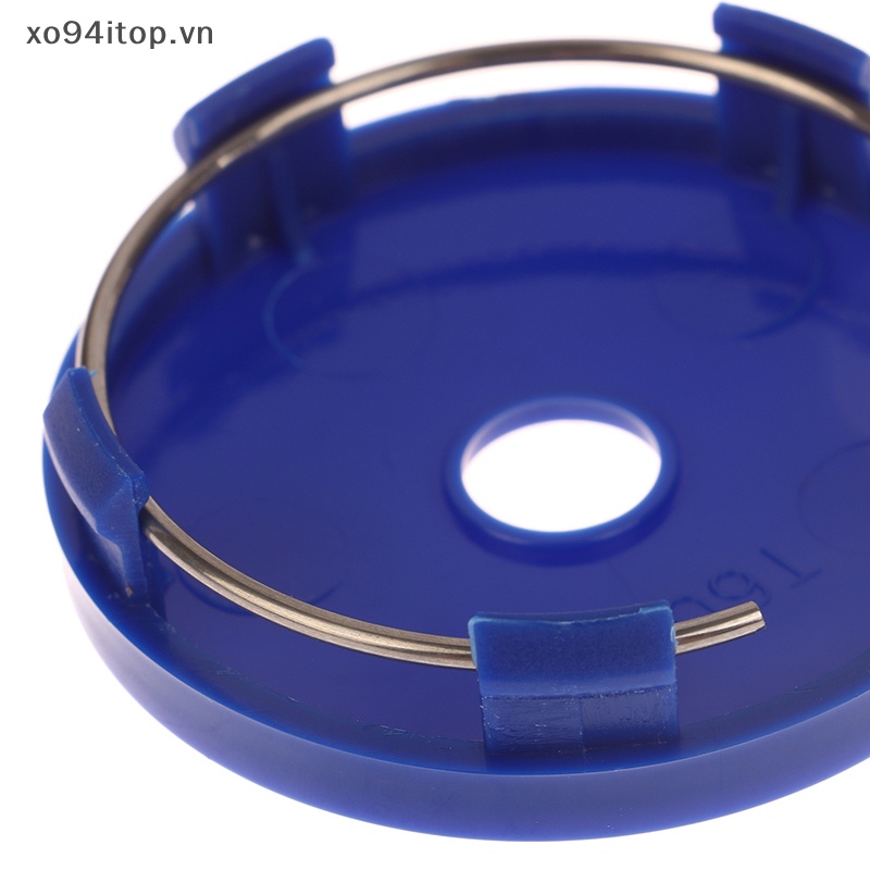 Set 4 Nắp Đậy Trục Bánh Xe Hơi XOITOP Màu Xanh Dương Bằng Chrome