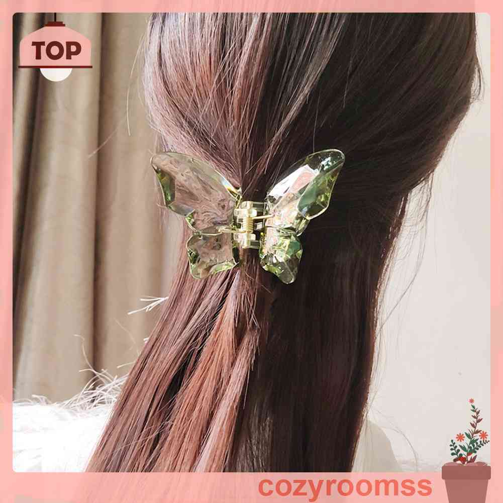 Kẹp Tóc Hình Bướm Trong Suốt Phong Cách Hàn Quốc Ngọt Ngào Cho Nữ