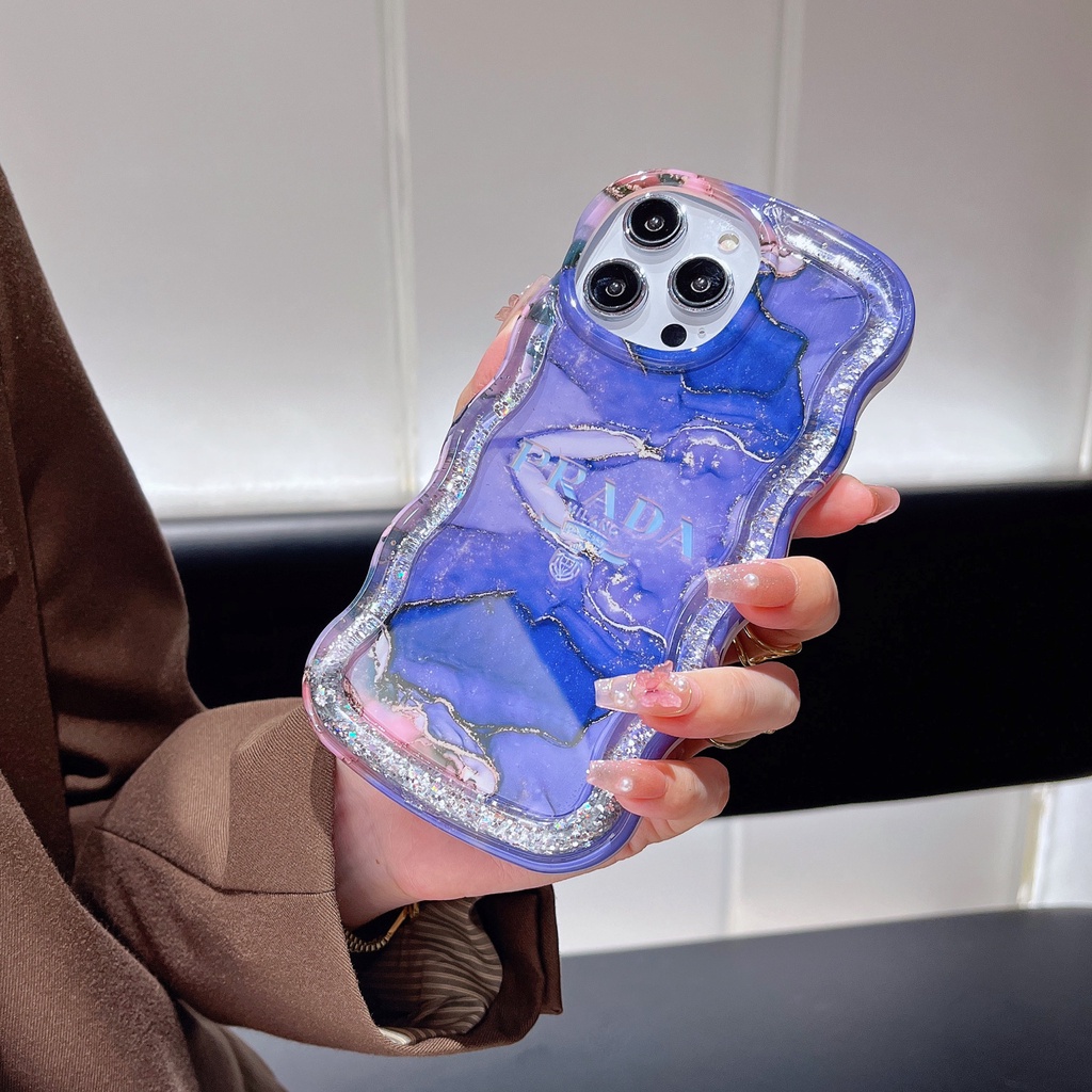 Ốp Điện Thoại TPU Mềm Trong Suốt Phối Kim Tuyến Nước Thời Trang Cho iPhone 12 13 14 Pro Max