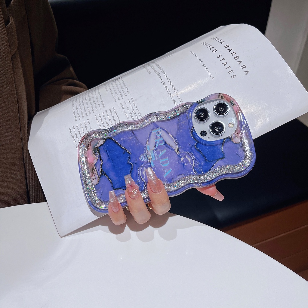 Ốp Điện Thoại TPU Mềm Trong Suốt Phối Kim Tuyến Nước Thời Trang Cho iPhone 12 13 14 Pro Max