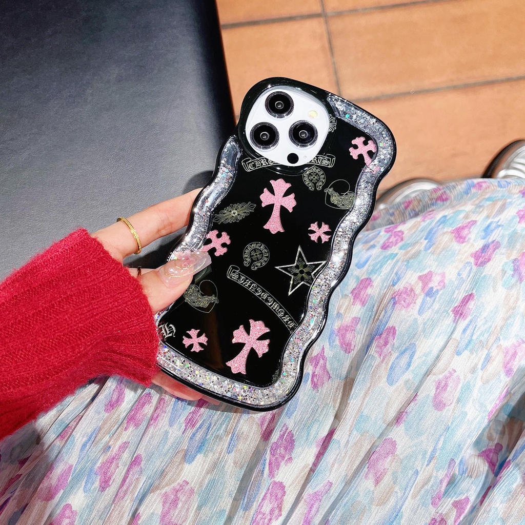 Ốp Điện Thoại TPU Mềm Trong Suốt Phối Kim Tuyến Nước Thời Trang Cho iPhone 12 13 14 Pro Max