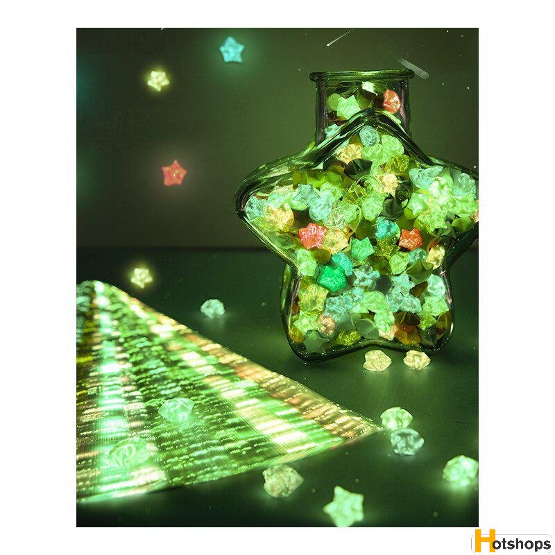 Giấy Xếp Origami Hình Ngôi Sao Màu Dạ Quang