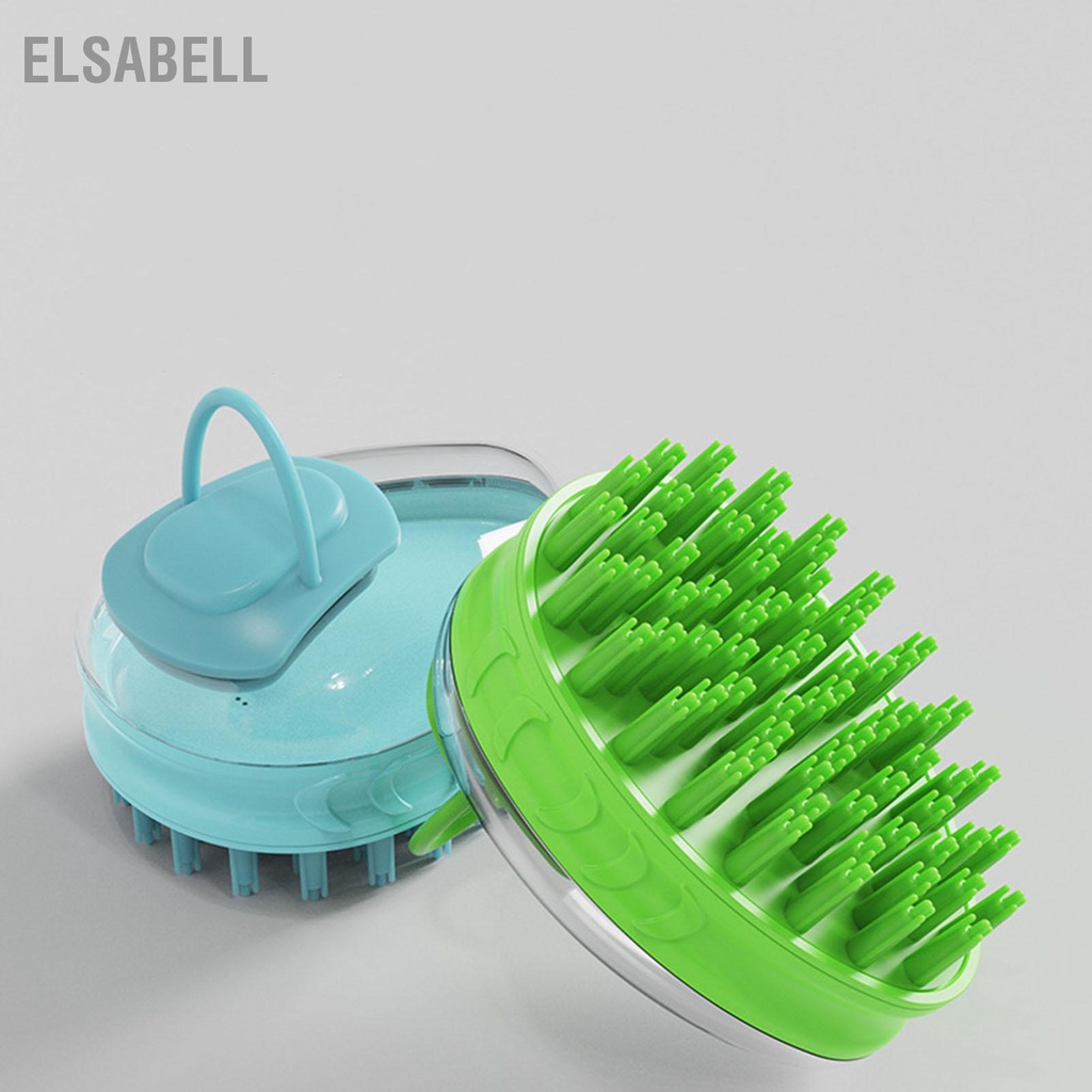 Elsabell Bàn Chải Tắm Cho Thú Cưng Lông Silicone Mát Xa Loại Bỏ Nổi Chó Mèo
