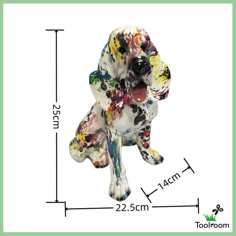 Mô Hình Tượng Chú Chó Nhiều Màu Sắc Dùng Trang Trí Nhà Cửa