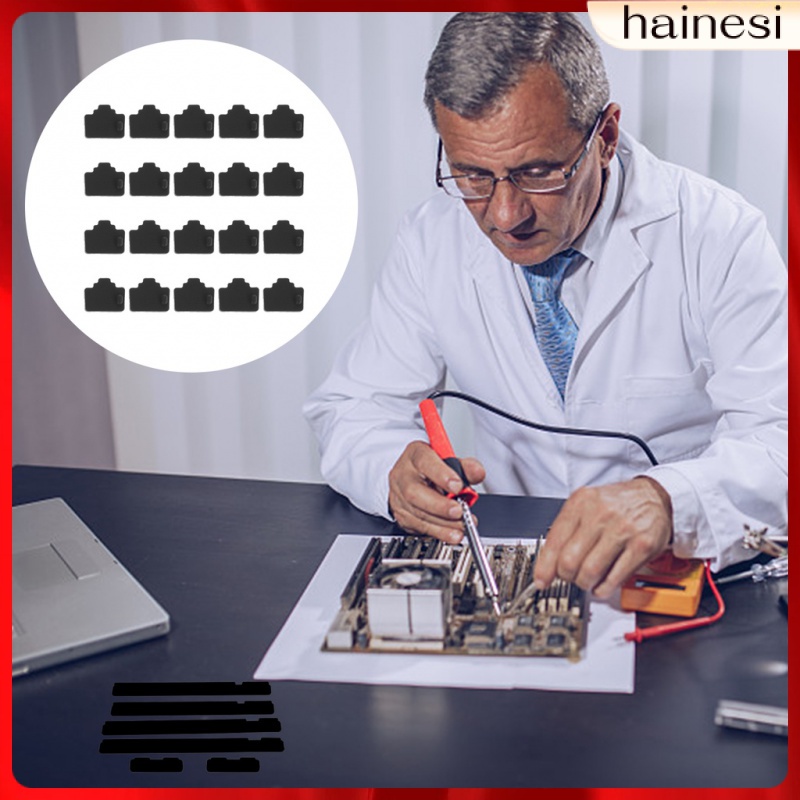 Set 20 Nắp Silicone Đậy Cổng Bộ Định Tuyến Rj45 Chống Bụi