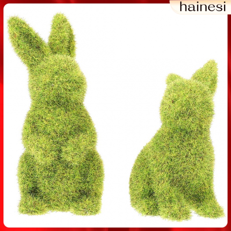 Set 2 Tượng Thỏ Phục Sinh Trang Trí Nội Thất