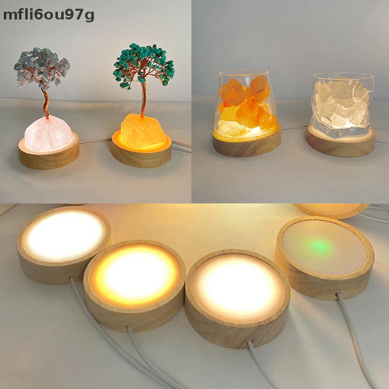 {Mfli6ou97g} đèn Led bằng gỗ đế đèn ban đêm giá đỡ màn hình hiển thị đèn gỗ đế Đèn Led xoay màn hình đứng USB mới