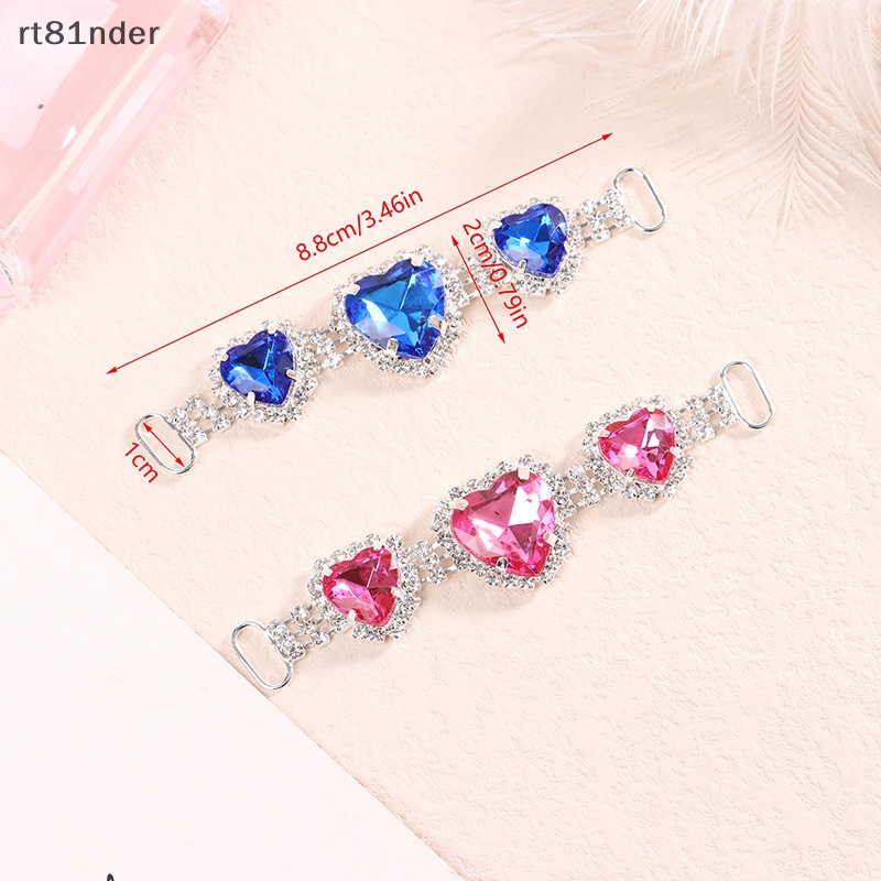 Rt 1 Khóa Dây Xích Đồng Đính Đá Acrylic Hình Trái Tim Trang Trí Quần Áo / Đồ Đi Biển / Giày Trang Trí Đám Cưới n