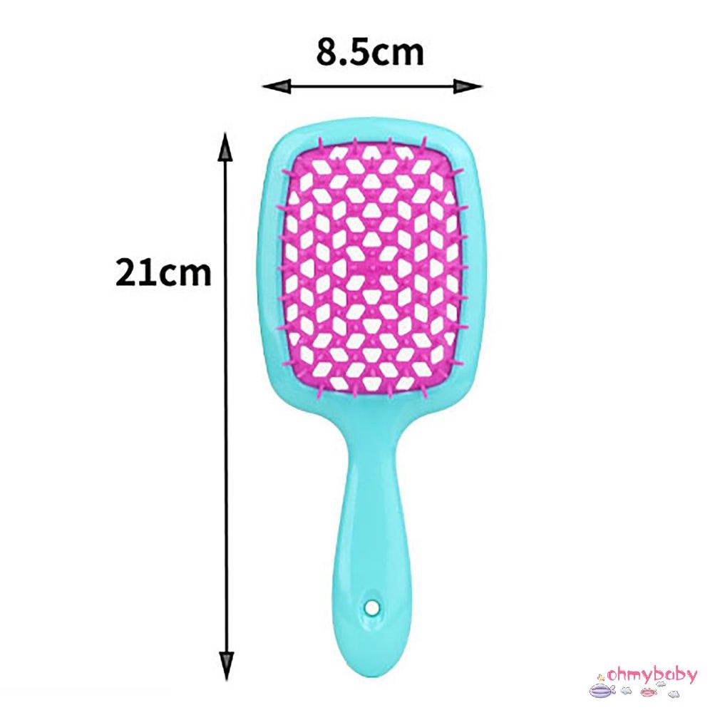 [Ready] Chống Tĩnh Điện Bàn Chải Tóc Tay Cầm Tháo Gỡ Lược Tắm Mạ Detangling Massage Rối [Z/9]