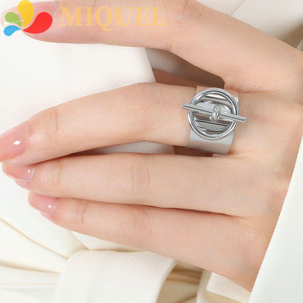 Nhẫn Hở Bằng Thép Không Gỉ Có Thể Điều Chỉnh Phong Cách Punk Cá Tính